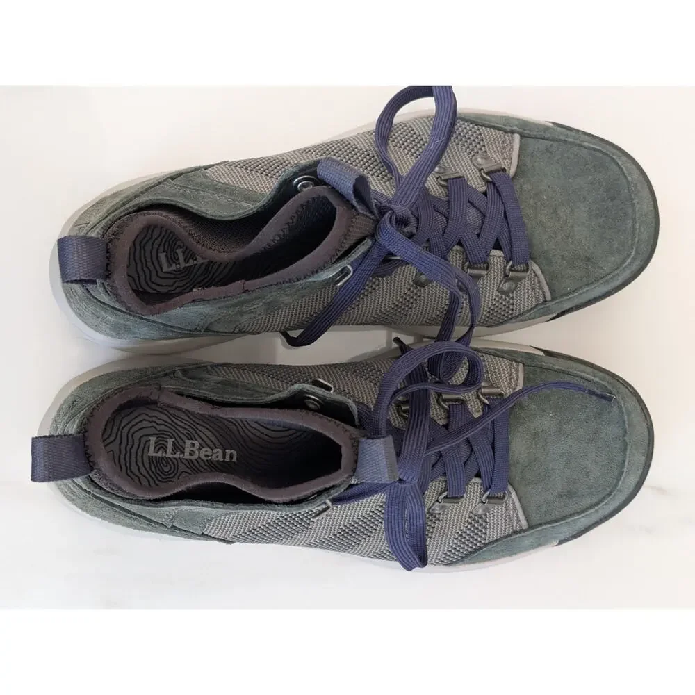 L.L. Bean Vista Mid Hikers Mens 7.5 / Womens 9 Gray Suede Trail Sneakers